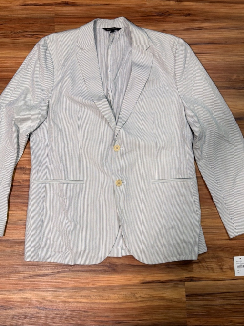 Banana Republic Navy and White Pinstripe Slim Fit sports coat